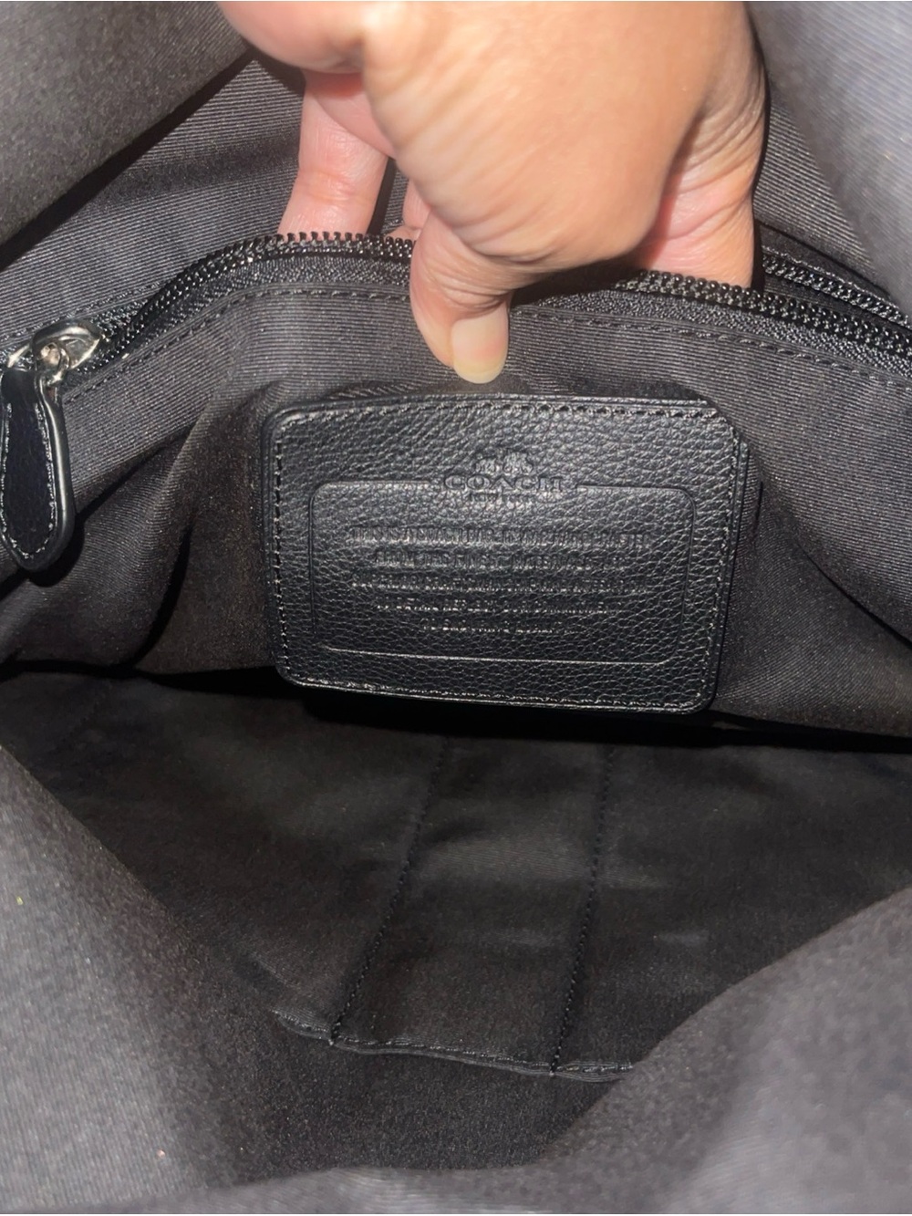 COACH LEATHER CHARLES FOLDOVER TOTE BAG UNISEX  BLACK - Picture 12 of 16